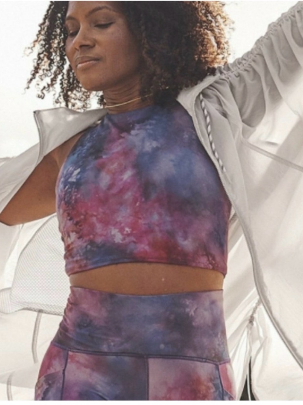 Athleta Conscious Crop Printed D-DD, Supernova SIZE small